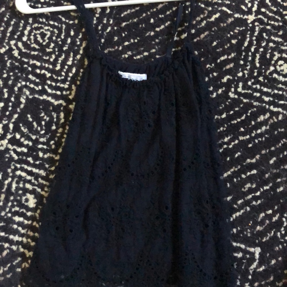 Navy patterned tank top